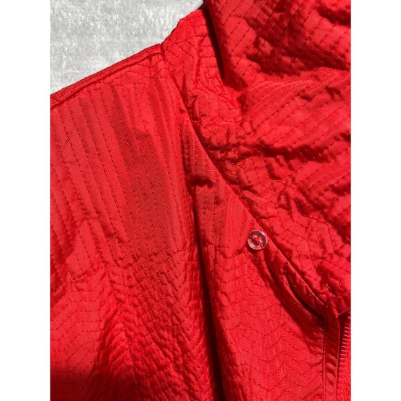Vintage Totes Womens Plus 3X Red Quilted Rain Coat Jacket Soft Fleece Lining - Picture 12 of 16